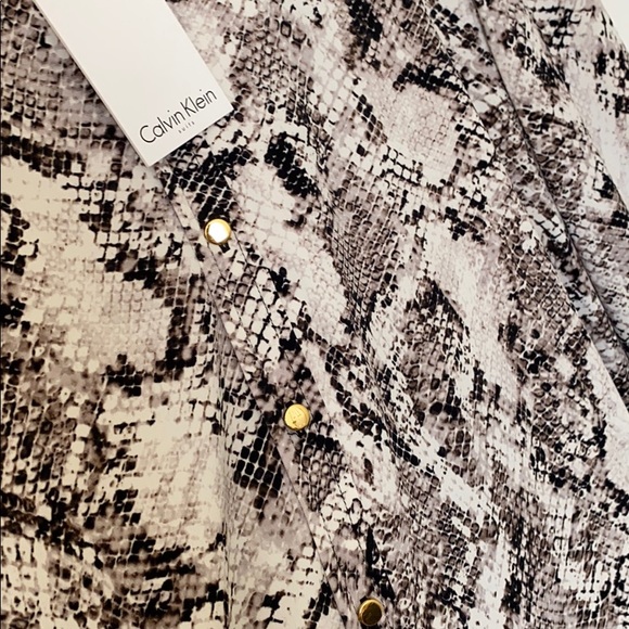 Calvin Klein Long-sleeve Blouse - Black/White - Picture 3 of 4